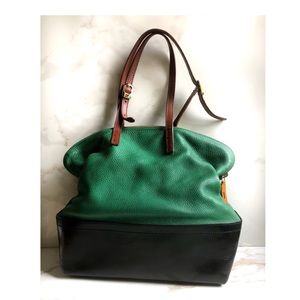 Fendi 2bag Leather Color-blocked Tote Handbag